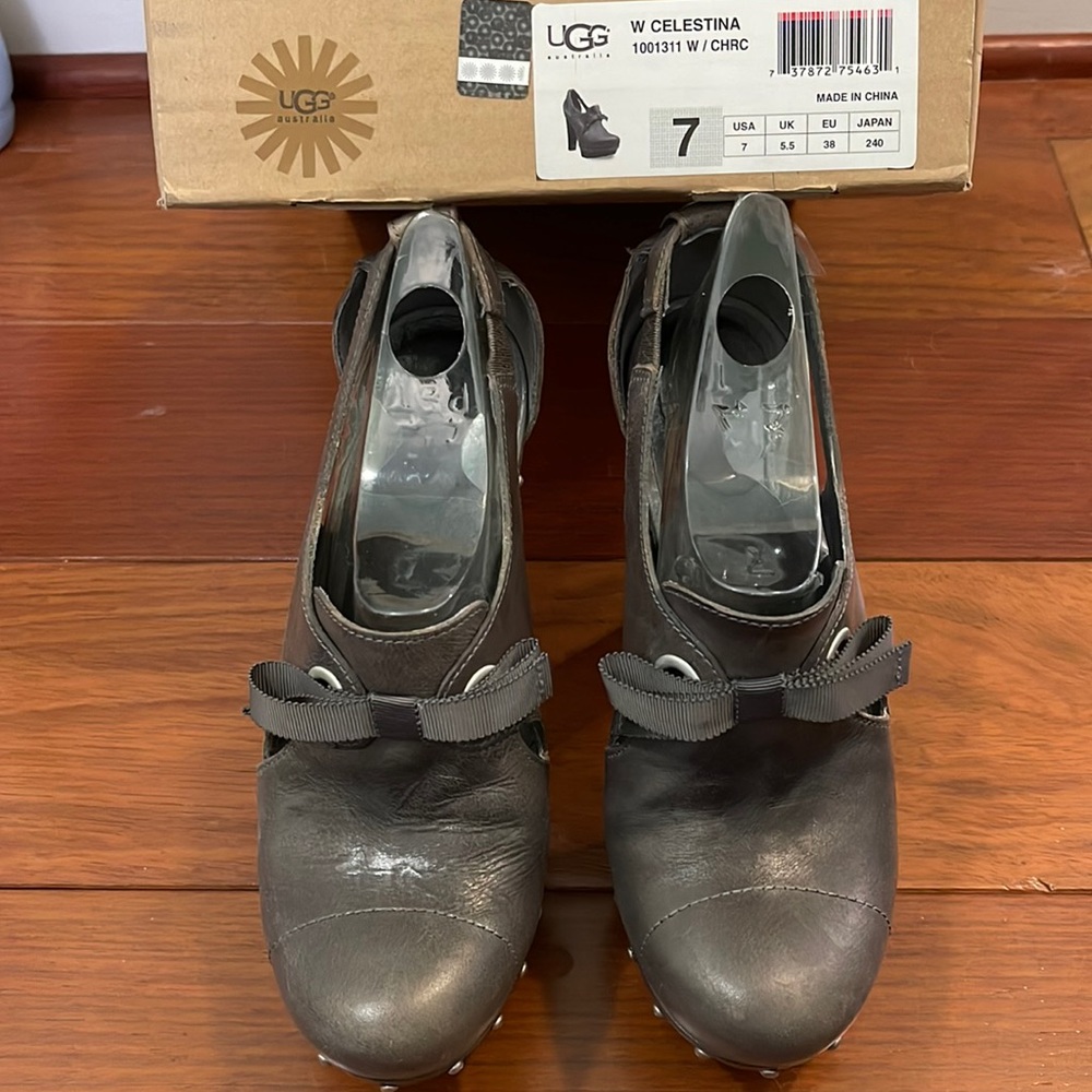Ugg Celestina leather platform heels